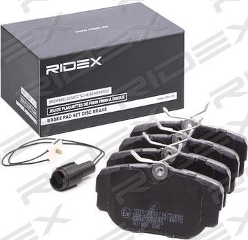 RIDEX 402B1360 - Əyləc altlığı dəsti, əyləc diski furqanavto.az