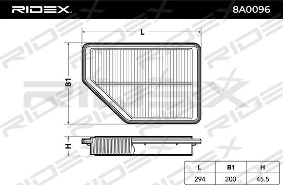 RIDEX 8A0096 - Hava filtri furqanavto.az