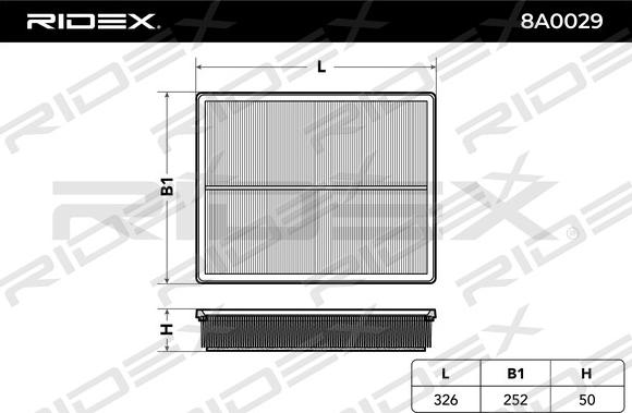 RIDEX 8A0029 - Hava filtri furqanavto.az