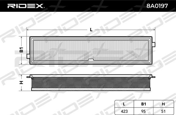 RIDEX 8A0197 - Hava filtri furqanavto.az