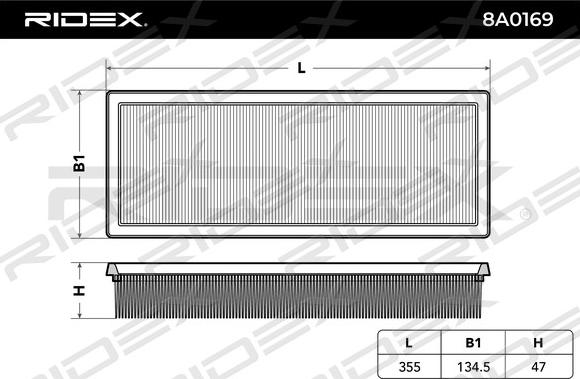 RIDEX 8A0169 - Hava filtri furqanavto.az