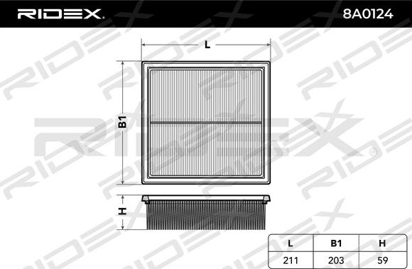 RIDEX 8A0124 - Hava filtri furqanavto.az