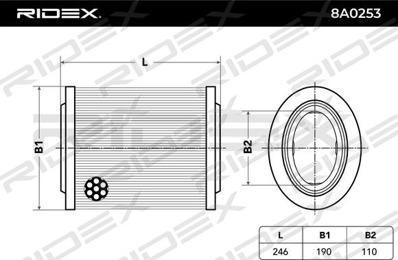 RIDEX 8A0253 - Hava filtri furqanavto.az