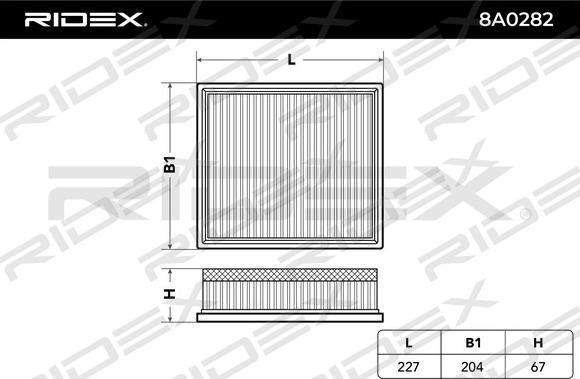 RIDEX 8A0282 - Hava filtri furqanavto.az