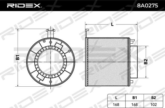 RIDEX 8A0275 - Hava filtri furqanavto.az