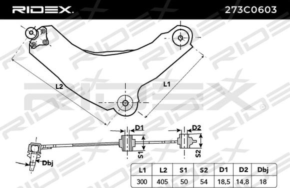 RIDEX 273C0603 - Yolun idarəedici qolu furqanavto.az