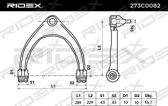 RIDEX 273C0082 - Yolun idarəedici qolu furqanavto.az