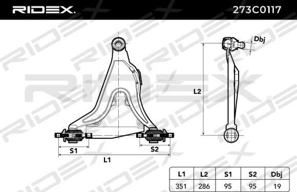 RIDEX 273C0117 - Yolun idarəedici qolu furqanavto.az