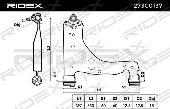 RIDEX 273C0137 - Yolun idarəedici qolu furqanavto.az