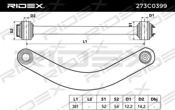 RIDEX 273C0399 - Yolun idarəedici qolu furqanavto.az