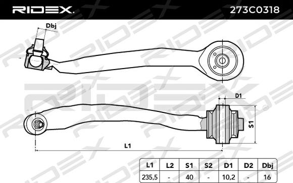 RIDEX 273C0318 - Yolun idarəedici qolu furqanavto.az