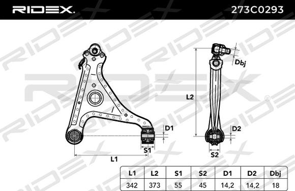 RIDEX 273C0293 - Yolun idarəedici qolu furqanavto.az