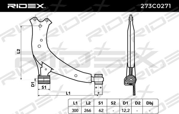 RIDEX 273C0271 - Yolun idarəedici qolu furqanavto.az