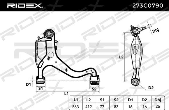 RIDEX 273C0790 - Yolun idarəedici qolu furqanavto.az