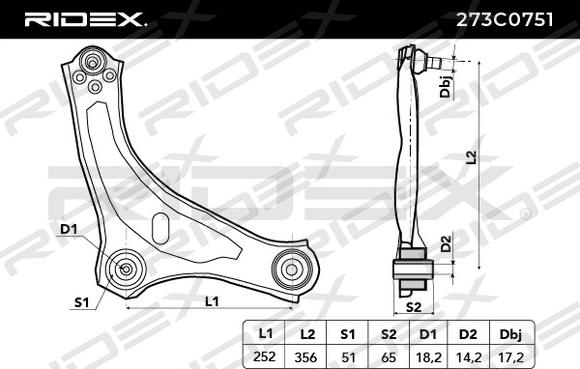 RIDEX 273C0751 - Yolun idarəedici qolu furqanavto.az