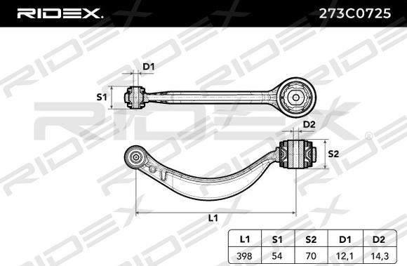 RIDEX 273C0725 - Yolun idarəedici qolu furqanavto.az