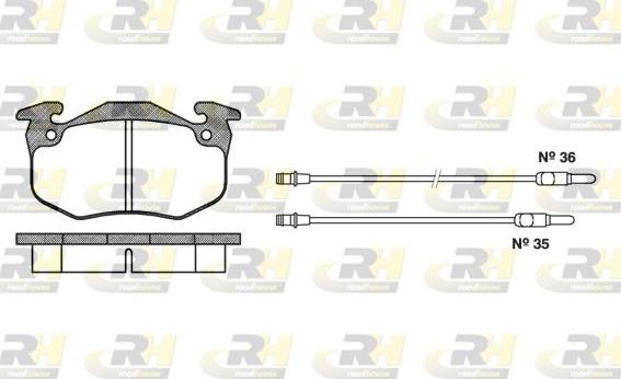 Roadhouse 2144.14 - Əyləc altlığı dəsti, əyləc diski furqanavto.az