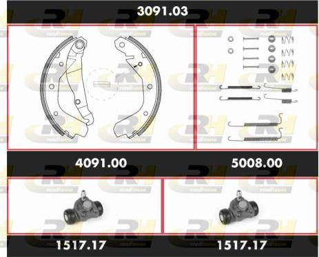 Roadhouse SPK 3091.03 - Əyləc Başlığı Dəsti furqanavto.az