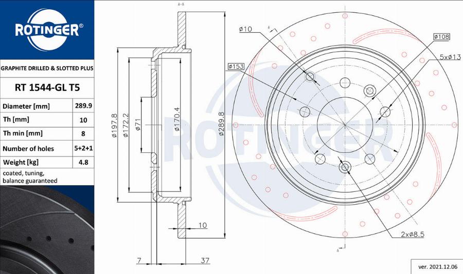 Rotinger RT 1544-GL T5 - Əyləc Diski furqanavto.az