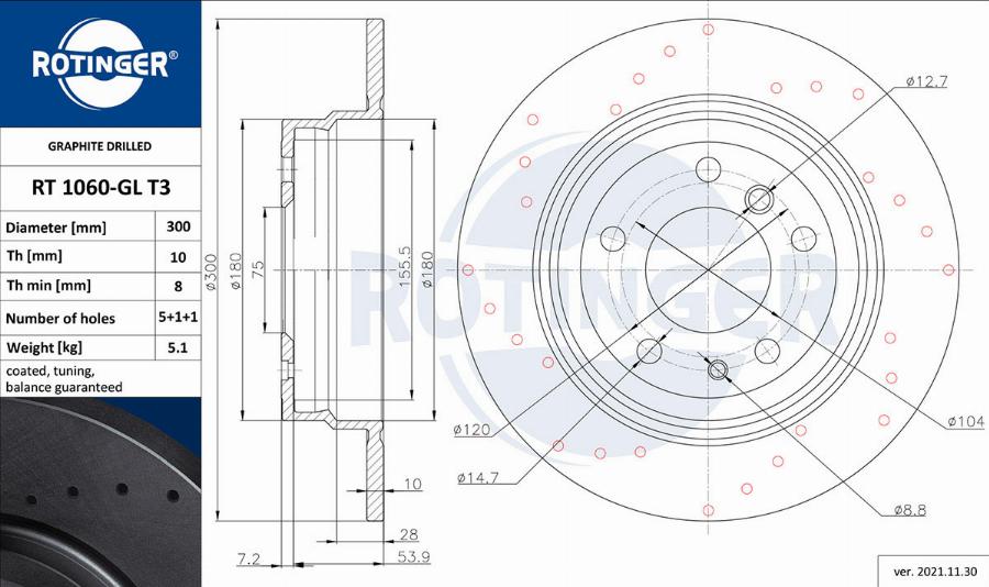 Rotinger RT 1060-GL T3 - Əyləc Diski furqanavto.az