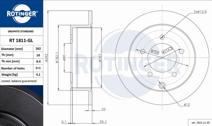 Rotinger RT 1811-GL - Əyləc Diski furqanavto.az