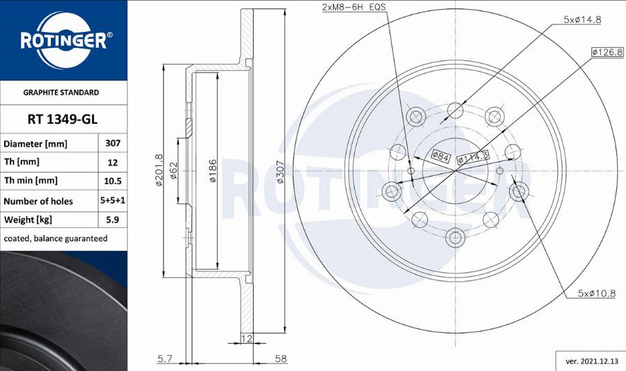 Rotinger RT 1349-GL - Əyləc Diski furqanavto.az