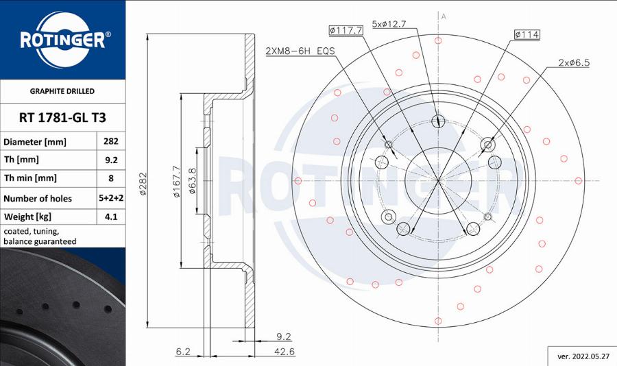 Rotinger RT 1781-GL T3 - Əyləc Diski furqanavto.az