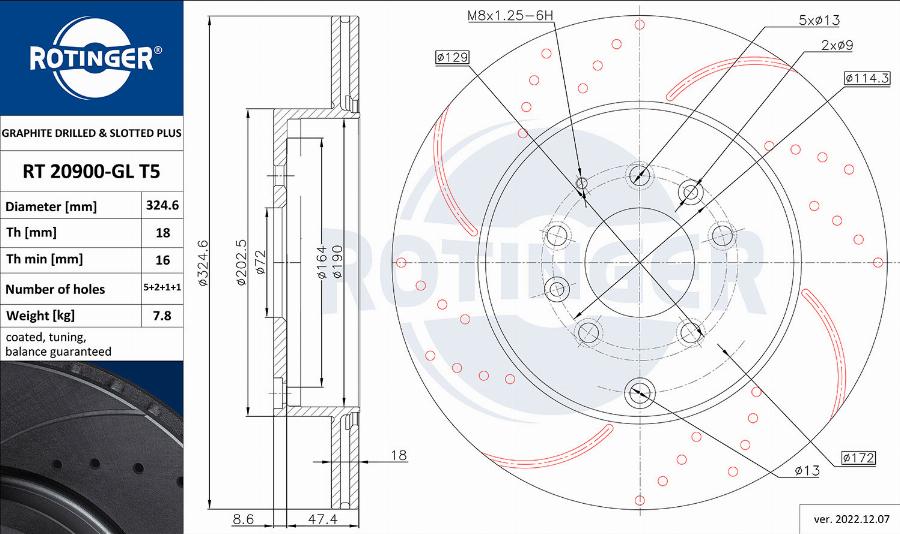 Rotinger RT 20900-GL T5 - Əyləc Diski furqanavto.az