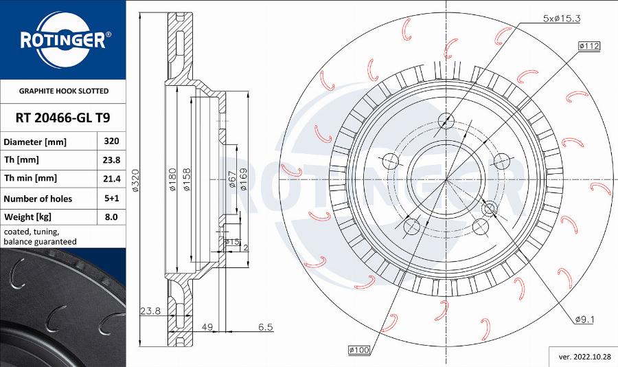 Rotinger RT 20466-GL T9 - Əyləc Diski furqanavto.az