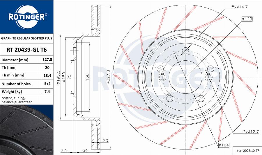 Rotinger RT 20439-GL T6 - Əyləc Diski furqanavto.az