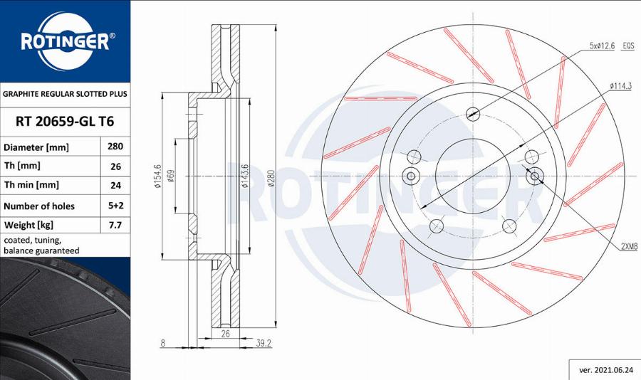 Rotinger RT 20659-GL T6 - Əyləc Diski furqanavto.az