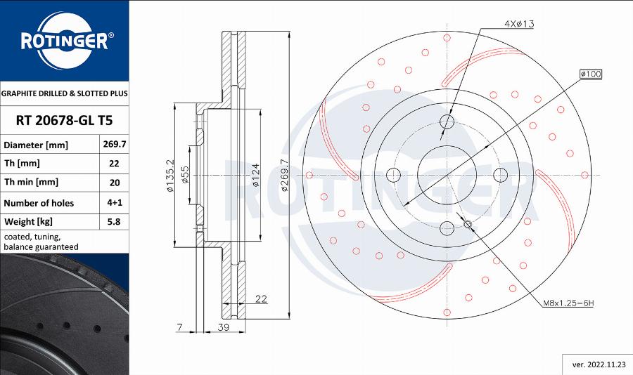 Rotinger RT 20678-GL T5 - Əyləc Diski furqanavto.az