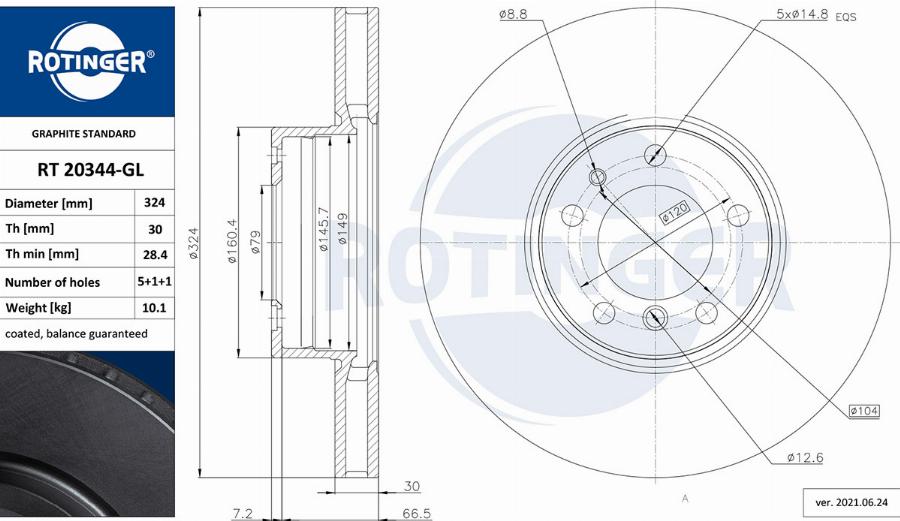 Rotinger RT 20050-GL - Əyləc Diski furqanavto.az