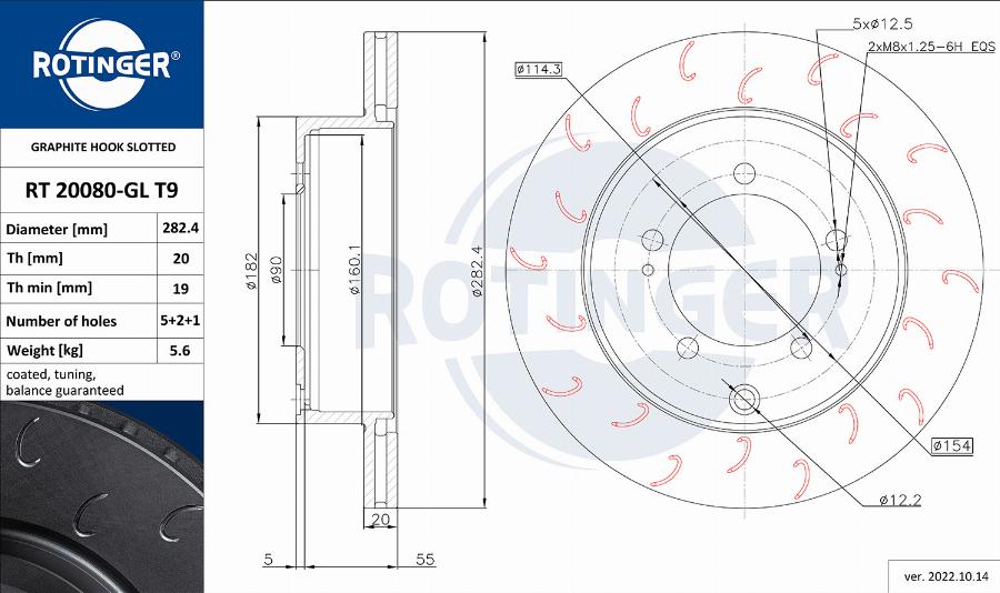 Rotinger RT 20080-GL T9 - Əyləc Diski furqanavto.az