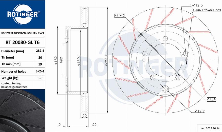 Rotinger RT 20080-GL T6 - Əyləc Diski furqanavto.az