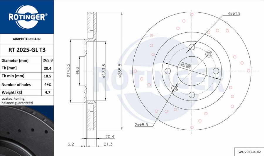 Rotinger RT 2025-GL T3 - Əyləc Diski furqanavto.az