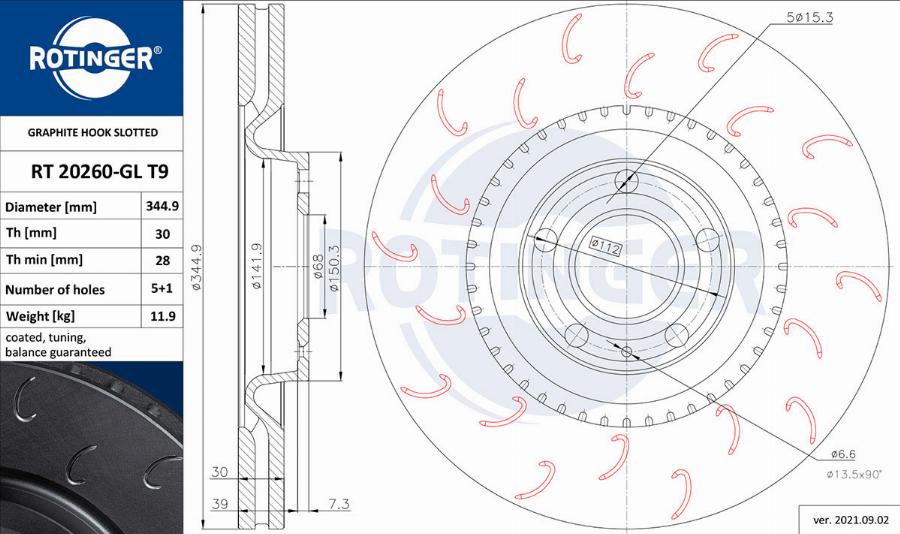 Rotinger RT 20260-GL T9 - Əyləc Diski furqanavto.az