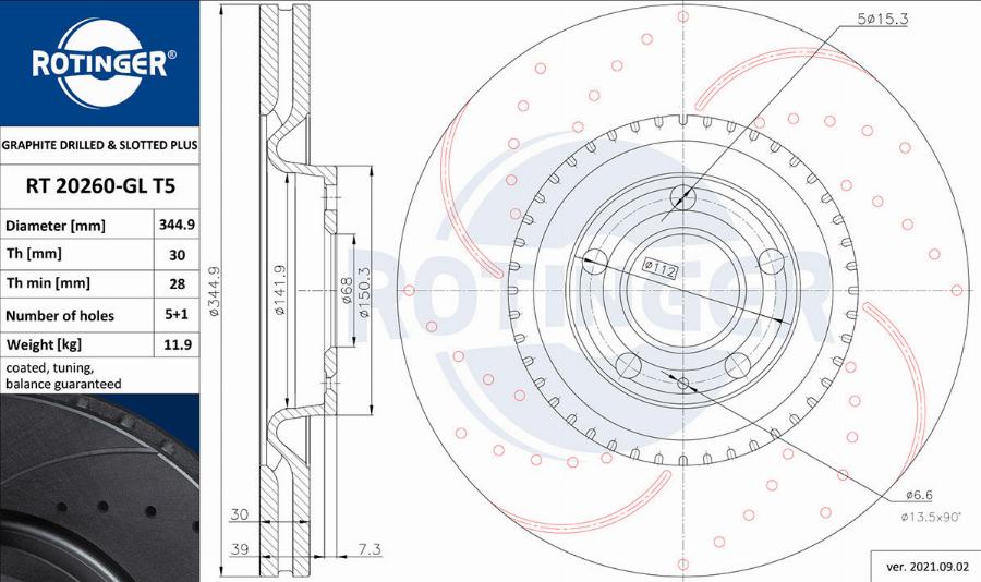 Rotinger RT 20260-GL T5 - Əyləc Diski furqanavto.az