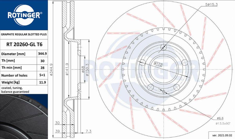 Rotinger RT 20260-GL T6 - Əyləc Diski furqanavto.az