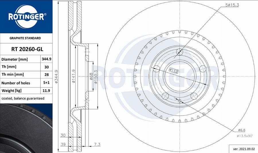 Rotinger RT 20260-GL - Əyləc Diski furqanavto.az