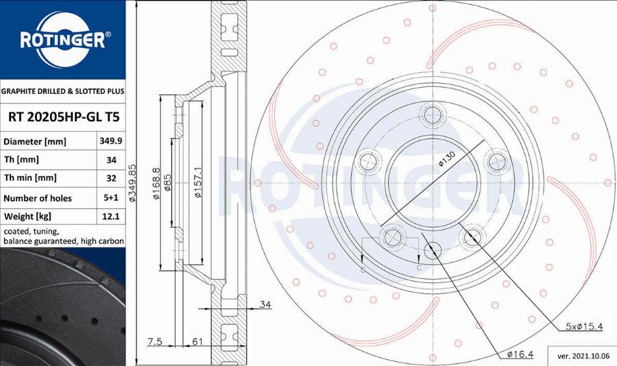 Rotinger RT 20205HP-GL T5 - Əyləc Diski furqanavto.az