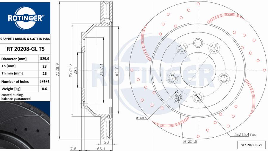 Rotinger RT 20208-GL T5 - Əyləc Diski furqanavto.az