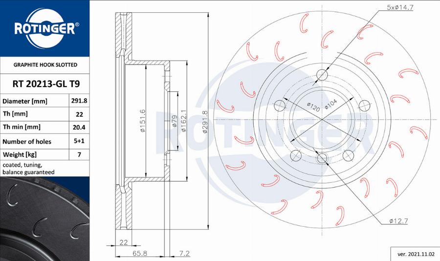 Rotinger RT 20213-GL T9 - Əyləc Diski furqanavto.az