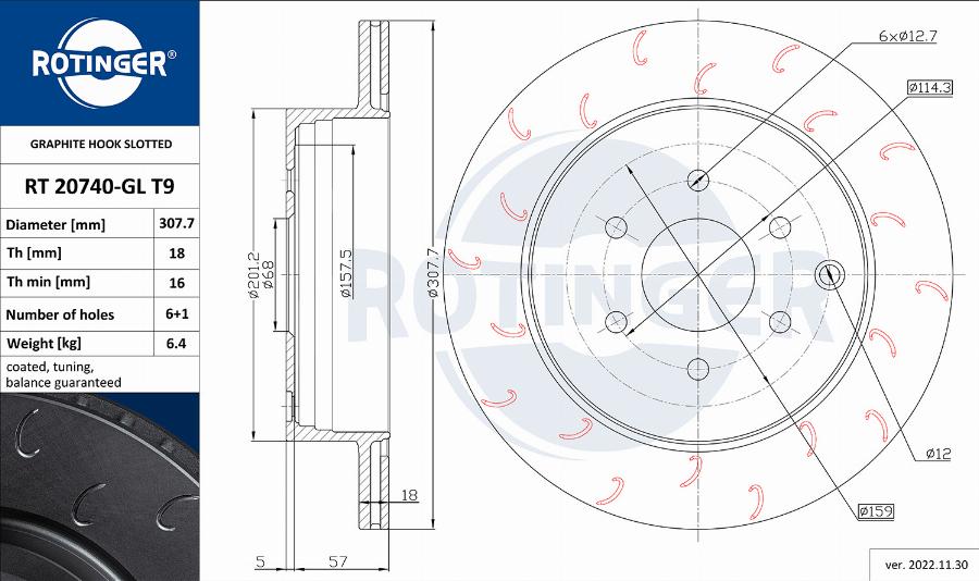 Rotinger RT 20740-GL T9 - Əyləc Diski furqanavto.az