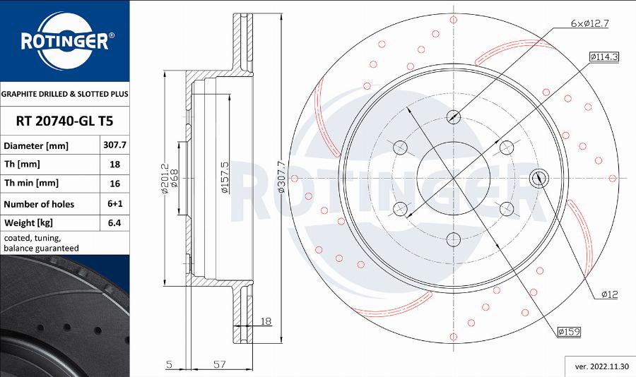 Rotinger RT 20740-GL T5 - Əyləc Diski furqanavto.az