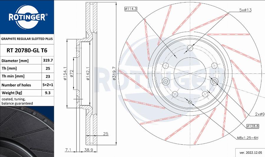 Rotinger RT 20780-GL T6 - Əyləc Diski furqanavto.az