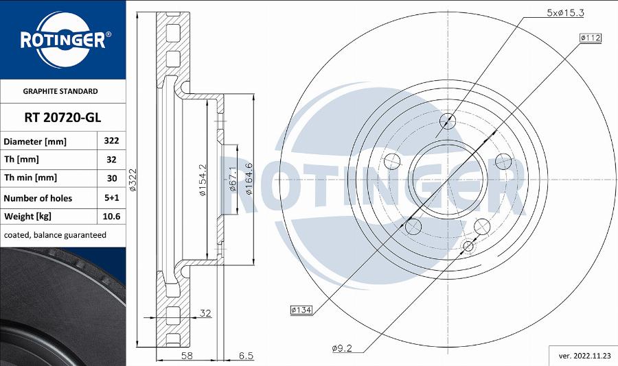 Rotinger RT 20720-GL - Əyləc Diski furqanavto.az