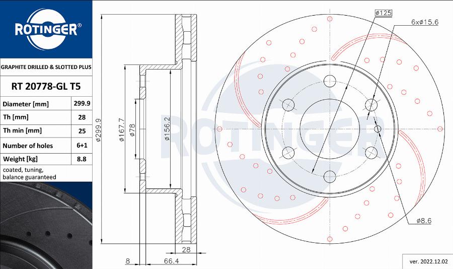 Rotinger RT 20778-GL T5 - Əyləc Diski furqanavto.az