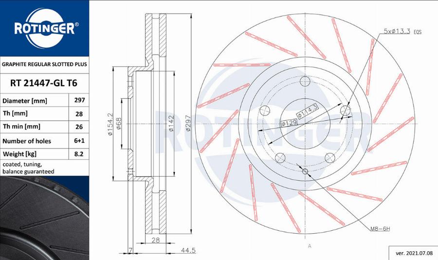 Rotinger RT 21447-GL T6 - Əyləc Diski furqanavto.az