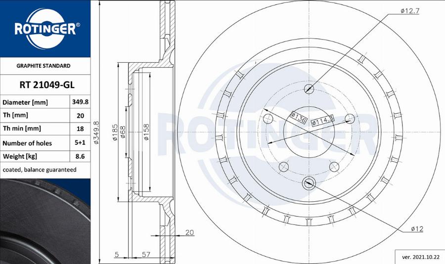 Rotinger RT 21049-GL - Əyləc Diski furqanavto.az